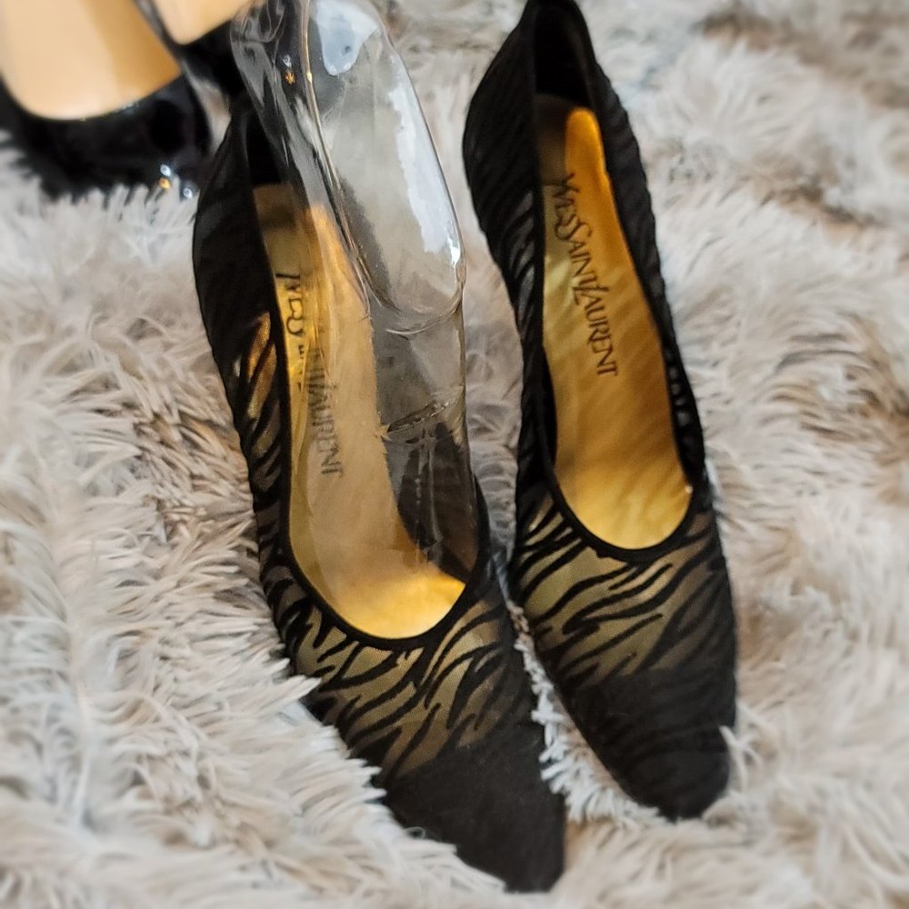 YSL Sheer " Zebra " Print Pumps